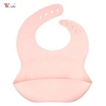 BPA Free Custom Logo Design Silicone Baby Bibs Kids Fancy Bandana Aprons