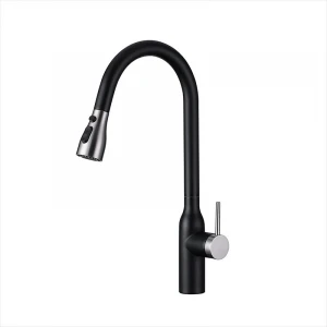 Brushed Nickel one-handle Stainless Steel 304 Pull Out Kitchen Faucet Sink Tap