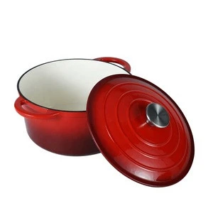 Cast iron casserole, cooking pot with enamel coating