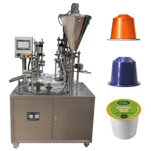 CE Approved Fully Automatic K Cup / Dolce Gusto / Nespresso Coffee Capsule Filling Sealing Machine
