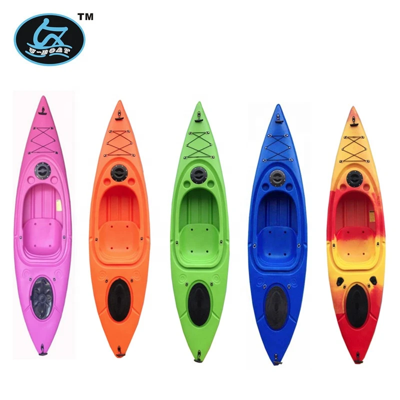 CE-marked cheap plastic rowing&amp;fishing boat for single person