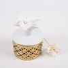 Ceramic Aroma Stone flower Bottle Reed Diffuser For Home Decor