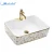 Import Ceramic materials gold decorative wash basin from China