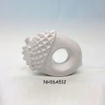 Ceramic Napkin Rings, Pine Cones Acorns, Custom accept