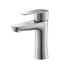 cheap contemporary free standing stainless steel pull out bathroom basin faucet