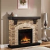 cheap Indoor Polystone Electric Fireplace