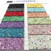 Cheap price Custom 1mm Small litchi pattern pvc leather fabric artificial leather Bar Glitters leather