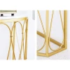 Cheap Simple Modern Design Gold Metal Console Table with Wood Top