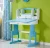 Import children furniture designs foldable wooden kids study table and chair with storage drawers from China