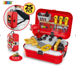 China Factory Promotion Existing Item Plastic Tool Boxes Toy Tools Play Set