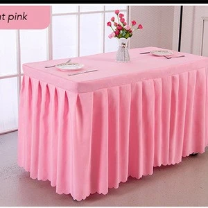 China factory red tint Table Skirt Christmas decorative table skirts for sale