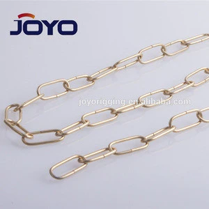 China manufacturer decorative chain double link brass plated jack chain