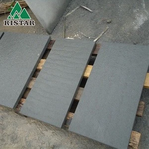 China Natural black sandstone tiles
