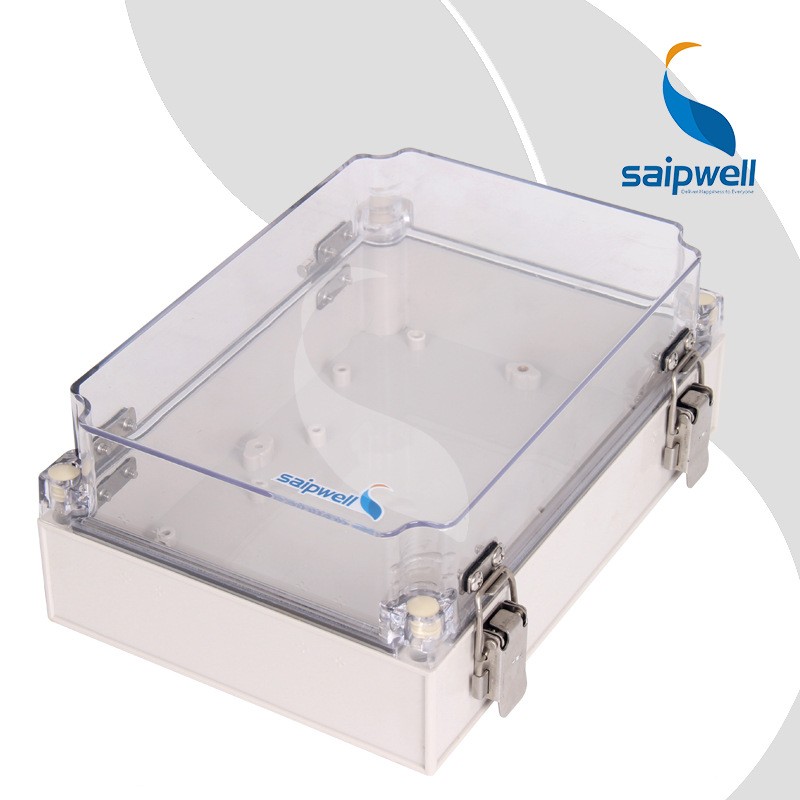 China supplier Outdoor/Underway Electric Plastic ABS PC Junction Box with Hinged transparent /clear Lid CE ROHS