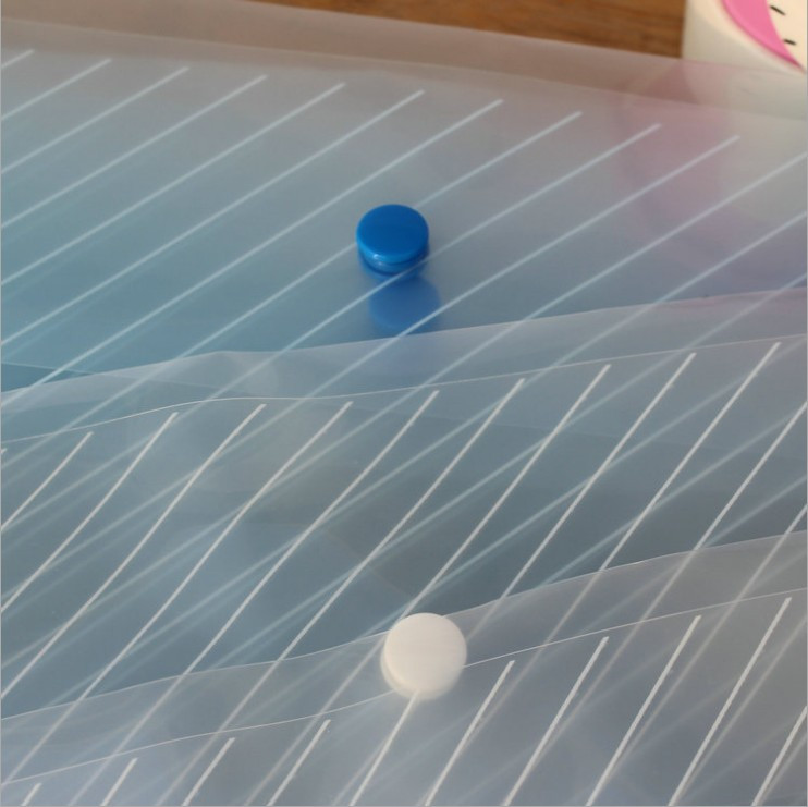 Buy China Yiwu Factory A4 Clear Transparent Button File Bag Plastic ...