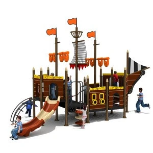 Chinese factory custom Outdoor Kids Pirate Ship Playground For Sale