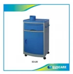 Chinese Manufacturer Movable dark blue ABS bedside cabinet with cup holder and drawers SC-L06