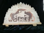 Christmas led decorative desktop lamp,wooden bridge light