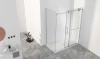 chrome aluminium profiles enclosure bathroom tempered glass shower enclosure with door