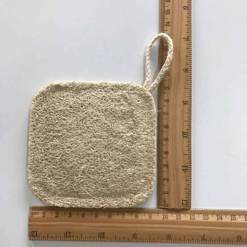 Ck008-1 9.5*9.5cm natural biodegradable cellulose sponge dish wash scrubber/loofah plant sponge Kitchen towel cleaning pads