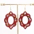 Import Classic Fashion Women Petal Leaf Multicolor Genuine Leather Dangle Pierced Earrings with Beans from China