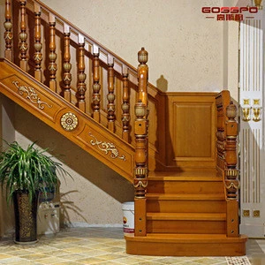 Classic Style Solid Rosewood Stair Treads Wooden Stairs Design wood stair treads