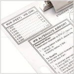 Classical metal flight training A4 Pilot student aviation clipboard with holes for trap hanging on legs