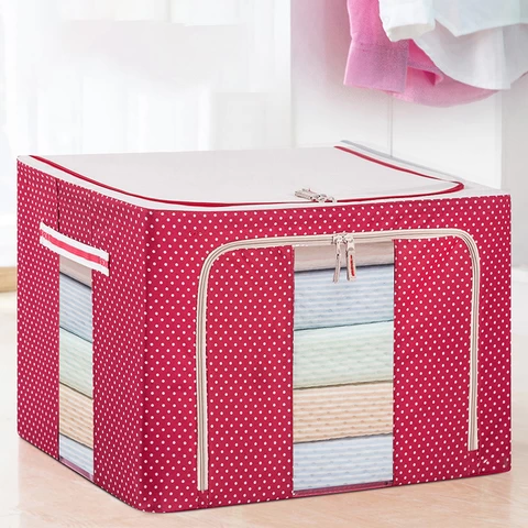 Clothing Steel Frame Stackable Clothes 66l Oxford Cloth Storage Box