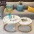 coffee table marble top gold stainless steel modern  round table living room furniture coffee table set