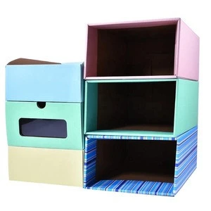 Color Desktop Storage Container - Thickened Corrugated Drawer Packing Shoe Racks & Cabinets - DIY Multifunctional Shoe Box