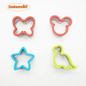 Colorful animals shape stainless steel sandwich  cookie cutter  for kids