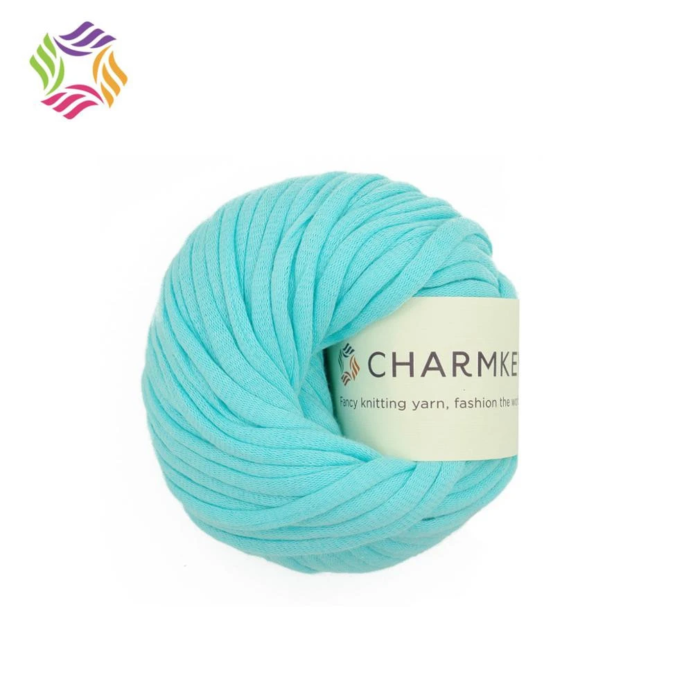 Colorful cotton nylon blend tape yarn for knitting sweater and scarf