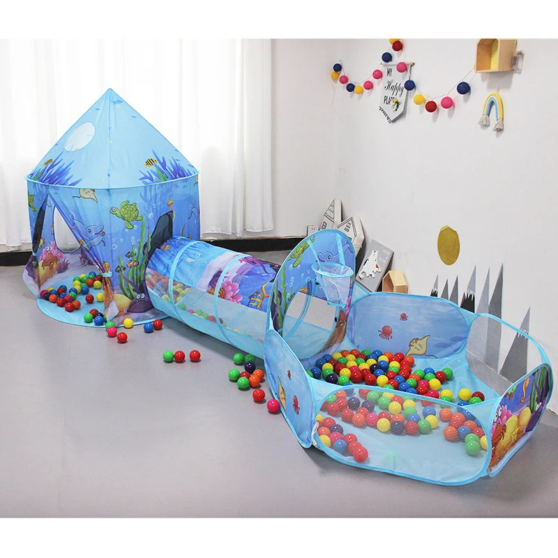 colorful play kids tent kids play tunnel set Children ocean style playing toys tent