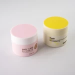 Colorful Smooth Plastic Cosmetic Jars For Personal Care Products Screw Cap