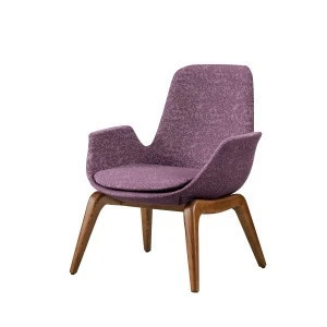 Comfortable purple fabric accent arm chair living room furniture