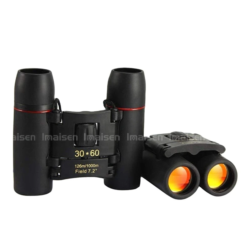 Compact 30x60 Binoculars Powerful Folding Telescope With Clean Cloth and Carry Case,  For Adults, kids, Bird Watching
