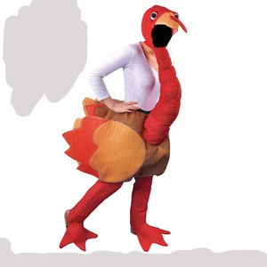 Cool novelty christmas ride on costumes thanksgiving turkey fancy dress costume mascot QCMC-8020