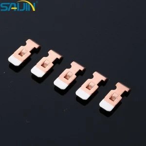 Copper brass electrical contacts and contact material  silver inlay onlay