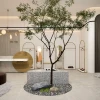 Corner Landscape Design Simulated Green Plant Large Ficus Tree Custom Potted Plant