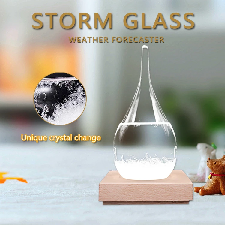 Creative Stylish Desktop Drops Mini Storm Glass Crafts Weather bottle Forecast Bottle Barometer