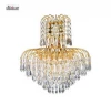 crystal wall wall light luxury crystal lighting gold iron led wall lamp for hotel