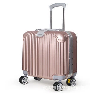 custom  16 inch aluminum frame   ABS draw-bar  travel luggage   for boarding