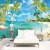 Import Custom 3D Photo Wallpaper Blue Sky White Clouds Beach Coconut Tree Sea View Wall Painting Living Room Sofa Mural Papel De Parede from China