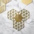 Import Custom Brass Coasters For Tea Geometric Shape Metal Coasters Home Decoration from China
