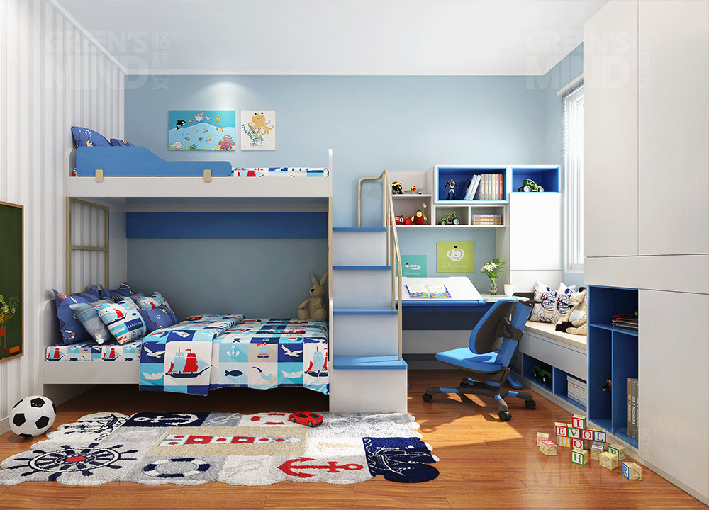 Buy Custom Childrens Bedroom Furniture Bed Solid Wood Storage Cabinets ...