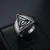 Import custom design rock roll ANK jewelry 316 Stainless Steel Triangle All Seeing Eye Illuminati Rings men jewelry rings from China