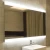 Custom Frameless Backlit Mirror Decorative Wall Lighted Bathroom Mirror with Clock