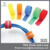 custom logo colorful hook and loop cable tie