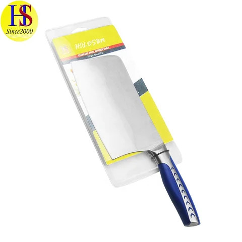Custom Logo Professional 7 inch Stainless Steel Meat Cleaver Knife with ABS Handle for Kitchen Use