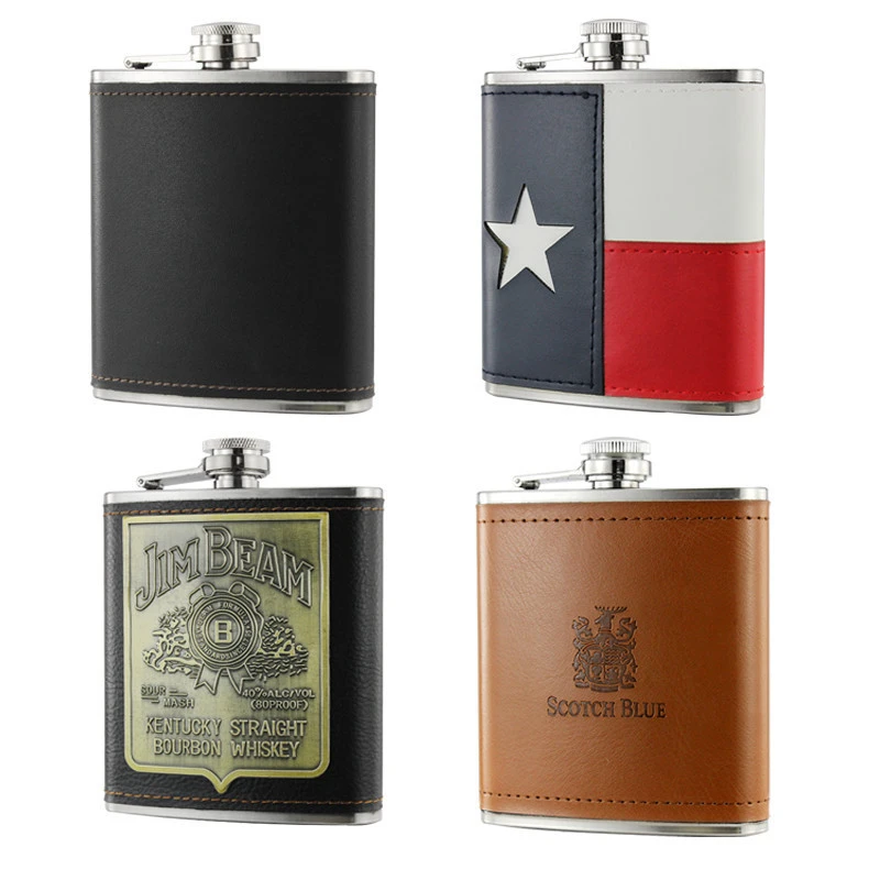 Custom logo special classic High capacity wholesale stainless steel black personalised hip flask